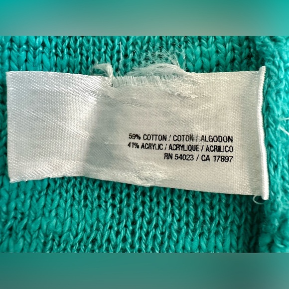 Old Navy Turquoise Lightweight Knit Sweater – Size Small - Picture 2 of 4